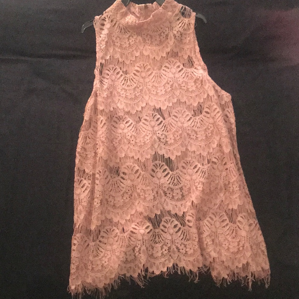 See through pink overshirt